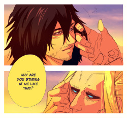 twentyonepairsofshoes:  toshinori’s blue eyes are very captivating 