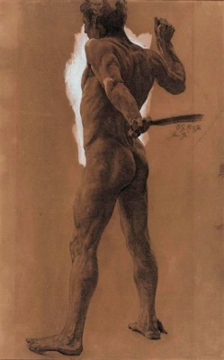 antonio-m:  Otto Greiner,Standing Male Nude 