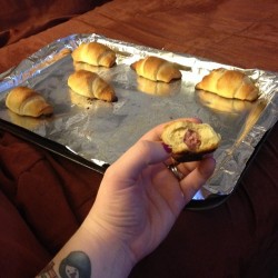 amberwharsh:  No shame. Little smokies wrapped in crescent rolls.