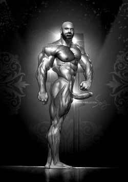 inkollo:  Samson in his most glorious competitive bodybuilder