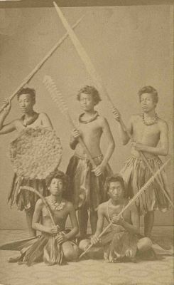 kanakaknowledge:  Young Hawaiian Nā Toa photographed in about