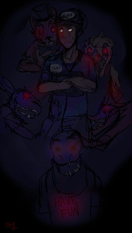 looderpdraws:  Just finished watching Markiplier play Five Nights at Freddy’s  I.. I couldn’t— omg