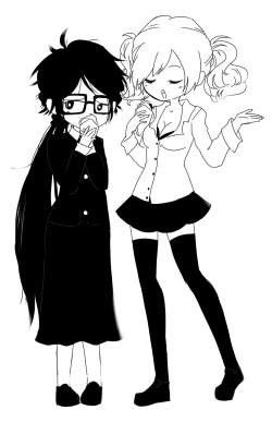 aliceyotsuba:  beta junko and beta fukawa ggghghg 