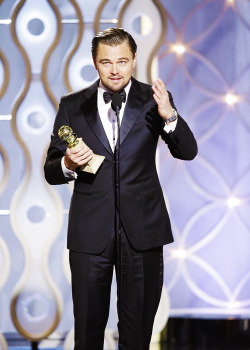 boyegas-deactivated20181222:  Leonardo DiCaprio accepts his Golden