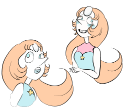 underwatercoin:  doodled some Pearl with long hair because I