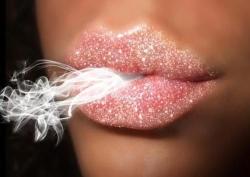when smoke comes from a womans juciy fruit lips theres nothing