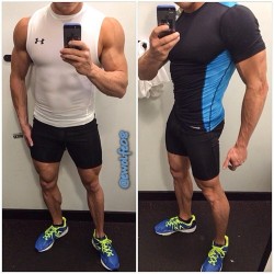 underarmouronly:  I love how this guy’s thick abs bulge through