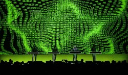 Blow my mind (Kraftwerk performs in front of a 3D laser projection