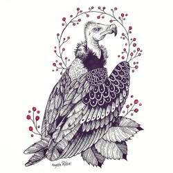 angelarizza:  Probably impossible vulture tattoo design for #inktober