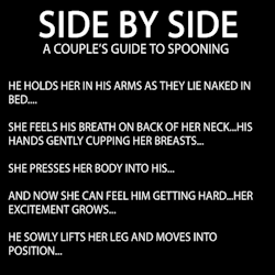 every-seven-seconds:  Side By Side: A Couple’s Guide To Spooning