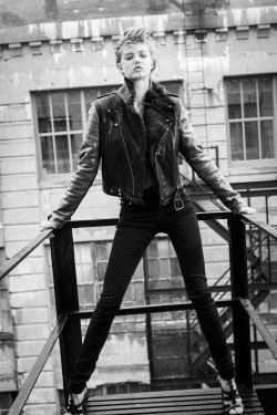 senyahearts:  Lindsey Wixson for BLK DNM “Leather Project X”