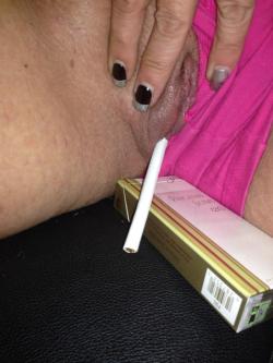 I love she put the cigarette smoke into her pussy cunt &amp; hold it , then blowing smoke steams out of her pussy cunt make so hot , then I feel want to fuck deep inside her pusay cunt make feel slide inside very hot wet juicy cum