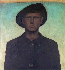 expressionism-art: Self-Portrait with Wanderhut, Otto Dix
