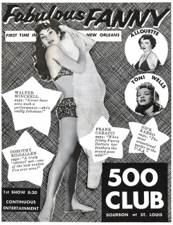 Fabulous Fanny appears in a late-50′s ad for the famed ‘500