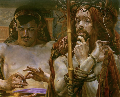 speciesbarocus:  Jacek Malczewski - Christ before Pilate.