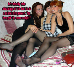 chloesissygirl:  imafemdom:  You have a feeling they are whispering