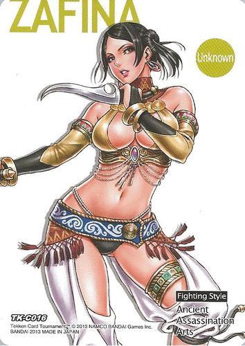 hesjayrich:  olololkitty:  Tekken Card Tournament Artwork by Shunya Yamashita  Wasn’t Zafina Egyptian, though? Also, Nina’s Irish?