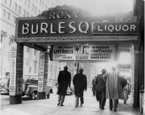 allthingscle:  Vintage photo dated from 1958, featuring the marquee of Cleveland’s ‘ROXY Theatre’..  