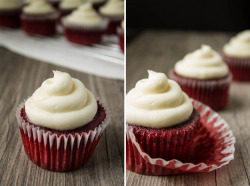 heckyeahvegancupcakes:  Vegan Red Velvet Cupcakes at The Stylist