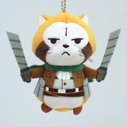 Raccoon Levi merchandise from the Shingeki no Kyojin x Araiguma