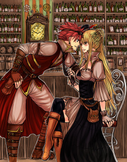 leons-7:  AU with Natsu and Lucy in steampunk style. ✠   Goood,