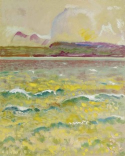 dappledwithshadow:  Lake Thun with Waves, Cuno Amiet, 1932.