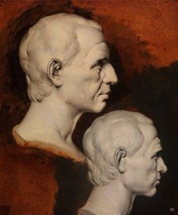 Studies of a Classical Bust. 1774-75. Joseph Wright of Derby.
