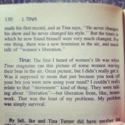 gradientlair:  elizabitchtaylor:  Tina Turner on White Feminism