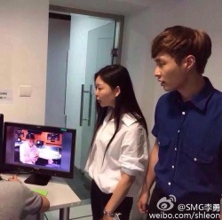 parkchanyeols:  yoonpuffs:YIxing visited SMG (shanghai media