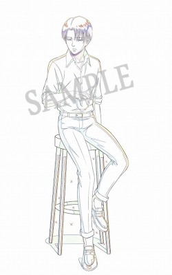 Original Levi illustration by WIT Studio   Life-size Cardboard