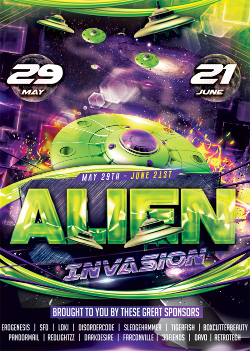 Renderotica’s 2015 Alien Invasion Contest Starts NOW!http://www.renderotica.com/community/Blog/May-2015/2015-Alien-Invasion-Contest.aspx