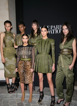 kimkanyekimye:  Kim Kardashian West, Kendall Jenner and The Balmain