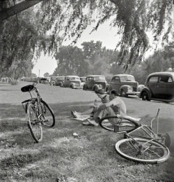 bygoneamericana:  Sunday loungers at Hains Point. Washington,