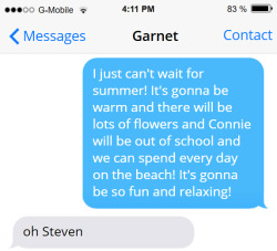 textsbetweengems:  Garnet knows when the hiatus is ending 