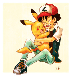 thenamesmadlibbs:  Video of me drawing/coloring this! Ash and