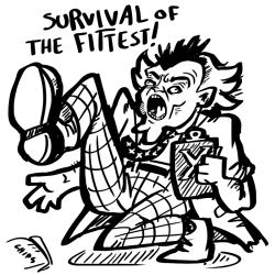 kyatt7:  Here’s a drawing of Food Fight’s Mr. Clipboard,