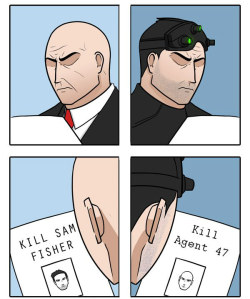 dorkly:  Hitman vs. Splinter Cell