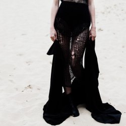 morphknitwear:  these textures || net skirt and net tank available