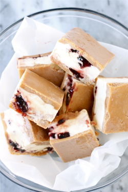 do-not-touch-my-food:  PB&J Ice Cream Sandwiches  no remorse.