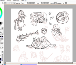 oyonok:  Working on some 8x10 Hobbit sticker sheets for AnimeNext.