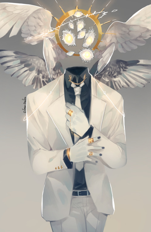 crimson-chains:  New Angel OC!!!His name is Arthur~  He goes