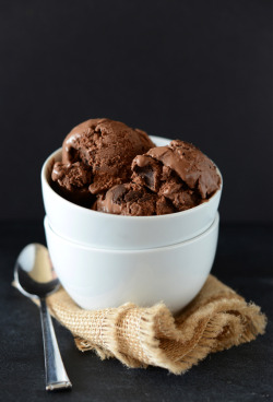 vegan-yums:   vegan brownie chocolate ice cream / recipe 