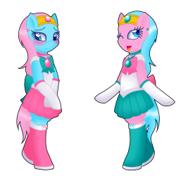 ask-aloe-and-lotus:  “Sailor ponies! Fighting evil by moonlight!”