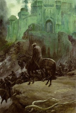 stoneofthehapless:The Witch-King at Minas Morgul; art by Alan