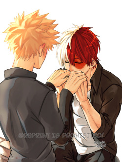 cchen100:  Hand kisses [Ft. Blushing Bakugou]“Idiot.. Don’t