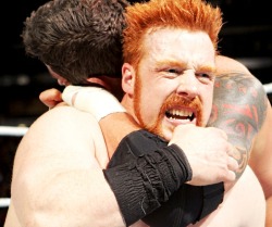 Wade apparently wants to cuddle and Sheamus is having none of