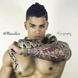 melaninmuscle:  Snake. Klein. Maravilla3x.   He is so sexy brother