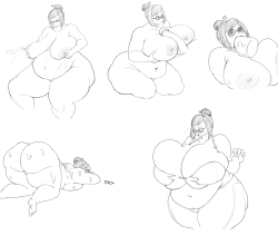 A third Mei sketch page for OnikumomaruÂ 