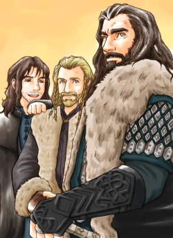 hituiwen:  Thorin, Fili, and Kili by ~bitayamoka 