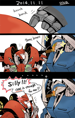 ask-dr-knockout:  rikuta:  POCKY DAY!!!!! Sorry about my poor